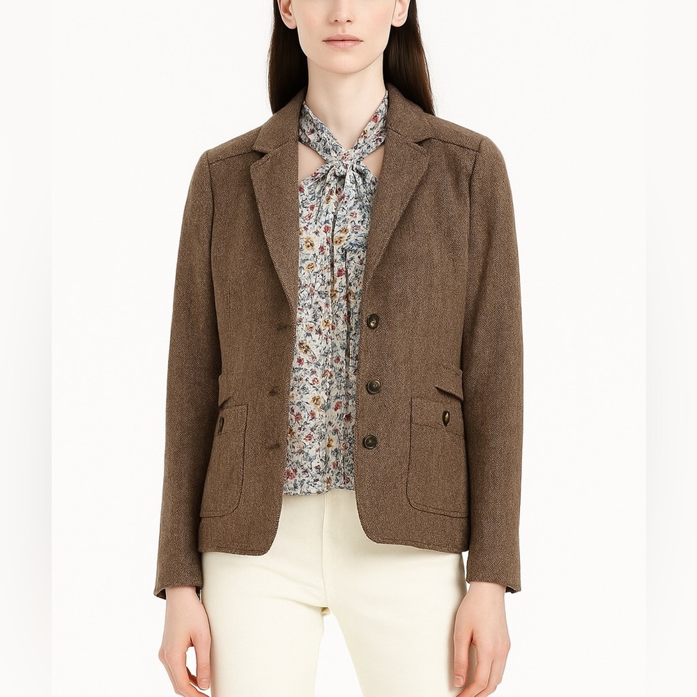 Pendleton high quality 100% virgin wool brown blazer